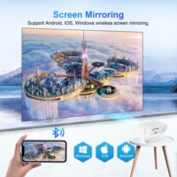 Proyector Inteligente con Enfoque Eléctrico, Sistema Android 14, WiFi 6, Beamer HD 720P, Pantalla Grande, Cine en Casa, Inalámbrico, BT, Portátil, Video 4K