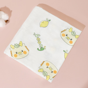 Couverture d'emmaillotage personnalisée en mousseline de coton bambou 100% tricotée, fine, blanche, à motifs de dessins animés, toutes saisons, pour nouveau-né, idéale pour la salle d'accouchement - Product Image 3