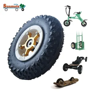SUNMATE 200mm 8 inch rubber air tires multi function scooter pneumatic inflatable skateboard mountainboard sport wheels