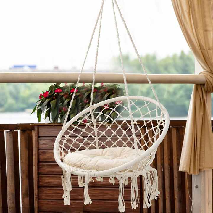 macrame egg chair