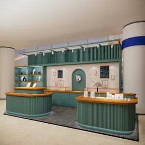 Présentoir de bijoux de mode haut de gamme présentoir personnalisé armoire à bijoux en verre pour bijouterie Design d'intérieur - Product Image 1