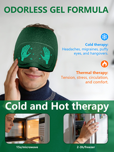 Chapeau en gel pour soulager les migraines avec masque pour les yeux |   Casquette de thérapie chaude et froide 2-en-1 pour les maux de tête, le stress et les yeux gonflés, réutilisable - Product Image 4