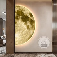 Lampe LED demi-lune moderne de luxe léger haut de gamme, peinture en relief, impression haute résolution, nature morte en porcelaine de cristal