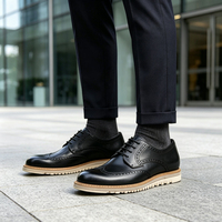 Chaussures habillées formelles pour hommes en cuir véritable, style Wingtip, pour le bureau et les mariages, vente en gros d'usine
