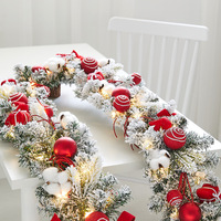 Wanwan W17 PVC Dichte Vloeiende Witte Ranken Glimmende Kerstversieringen voor Bureau- en Raamdecoratie Feestdagen Decoratie Cadeau