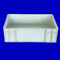 EU4311 400*300*120mm Panier en plastique pliable et empilable, robuste, pour déménagement, boîtes de rangement, bacs