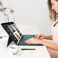 Keyboard Nirkabel Ringan untuk Microsoft Surface Pro 8 Magic Backlit Touch Keyboard Cover Dengan Slot Pena