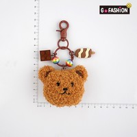 Mignon doux peluche mini ours en peluche porte-clés dessin animé lapin lapin poupée jouets pendentif à breloque porte-clés porte-clés sac à dos