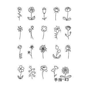 Mini autocollant de <span class=keywords><strong>tatouage</strong></span> de jus de plantes imperméable et anti-transpiration, accessoire de doigt temporaire pour femmes et hommes - Product Image 6