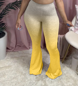 Nuovo Arrivo 2020 Donna Pantaloni Pantaloni Lunghi <span class=keywords><strong>Sexy</strong></span> Gradiente Casuale Stretto delle donne di Grandi Dimensioni Pantaloni Svasati - Product Image 3