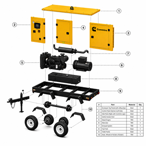 Generador Diésel Cummins Original de 24kW 30kVA Silencioso para Construcción, Granja, Hogar, Motor 4BT3.9-G1, 50Hz, 3 Fases, Generador de Energía Principal - Product Image 5