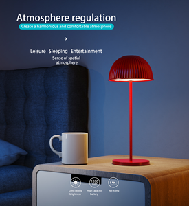 Lampe de table moderne et luxueuse pour le camping, lampe d'extérieur pliable avec LED champignon sans fil et <span class=keywords><strong>rechargeable</strong></span> pour le restaurant - Product Image 2