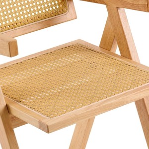 Vente en gros <span class=keywords><strong>Chaise</strong></span> pliante en rotin en bois durable Chaises pliantes en bois pour café restaurant avec dossier décontracté pour salle à manger - Product Image 5