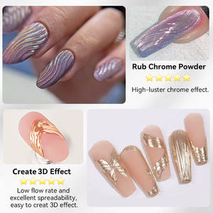 जन्म में बहुत 5 1 पानी रिपल जेल पॉलिश 5 एमएल नो-पोंछ जेल टॉप कोट सुदृढीकरण चिपकने वाला नाखून-आकार 3 डी लहर नाखून गोंद जेल - Product Image 4