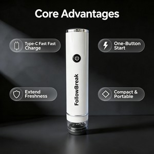 Scelleuse sous vide portative rechargeable USB, gonfleur d'air électrique pour aliments et cuisine, boîte cadeau, appareil ménager en plastique - Product Image 2