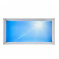 Plafonnier encastré ultra-fin, lumière artificielle de ciel bleu à CRI élevé, simule la lumière naturelle pour salon et chambre à coucher