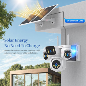 LS VISION 4 Screens AOV Solar <strong>Surveillance</strong> <strong>Cameras</strong> 4G 24/7 Recording Outdoor 12X Digital Zoom Auto Tracking 15W Solar Panel <strong>IP66</strong> - Product Image 2