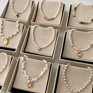 Collar de Perlas Barrocas Personalizado para Mujer, Perlas de Imitación de Agua Dulce, Cuentas de Concha, Pulsera de Cadena de Lujo Hecha a Mano, Regalo de Joyería - Product Image 1