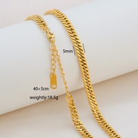 Collier pour femme plaqué or 18 carats avec chaîne à maillons et breloque, style européen et américain, cadeau fait main DIY