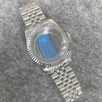 Kit de Modification de Mouvement NH35/36 pour Montres Seiko Personnalisées – Boîtier en Acier Inoxydable de 36 mm et Bracelets/Sangles en Métal de 39 mm avec Loupe