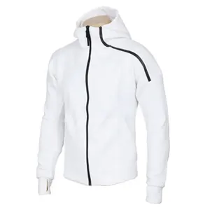 Wholesale cotton running jacket for men, winter running jacket, fitness gym jacket with hood