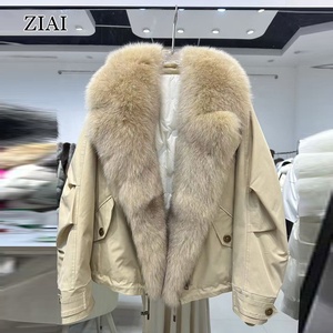 Nuovi Parka Invernali da <span class=keywords><strong>Donna</strong></span> alla Moda, Elegante Cappotto <span class=keywords><strong>con</strong></span> <span class=keywords><strong>Pelliccia</strong></span> di Volpe, Giacca Calda Imbottita - Product Image 5