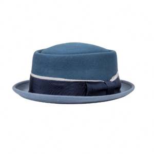CL92204 Vente en gros Nouvelle mode Chapeau haut de forme unisexe en feutre 100% laine bicolore avec bord gaufré - Product Image 5