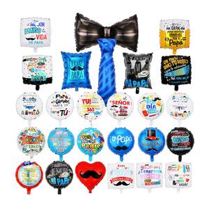 Vente en gros marteau perforateur espagnol imprimé 18 pouces ballons mylar hélium fête des pères pour cadeau de fête des pères 2024 décorations de fête - Product Image 1
