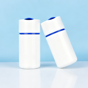 Flacon en plastique HDPE de qualité alimentaire de 150 ml, vide, pour pilules, comprimés, capsules, compléments alimentaires, avec bouchon à clapet - Product Image 1