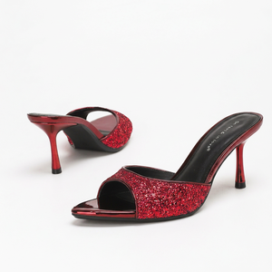 4302A-72 <span class=keywords><strong>sandali</strong></span> personalizzati pantofole scarpe Sexy affascinante rosso lucido tacchi alti da donna Open Toe sandalo estivo <span class=keywords><strong>con</strong></span> <span class=keywords><strong>tacco</strong></span> sottile per le donne - Product Image 3