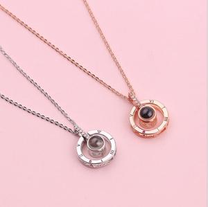 Máy Ảnh Ẩn 100 Ngôn Ngữ Vòng Trái Tim Rose <span class=keywords><strong>Gold</strong></span> Tấm Hợp Thời Trang Châu Phi Quyến Rũ Chuỗi Pha Lê Mặt Dây Chuyền Tôi Tình Yêu U Đồ Trang Sức Dây Chuyền - Product Image 6