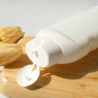 Bouteille de shampooing en plastique à presser de lotion cosmétique en HDPE de marque de distributeur 450ml personnalisée avec bouchon rabattable