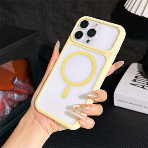 เคสโทรศัพท์มือถือแม่เหล็กใสสีนีออนสดใสสำหรับ iPhone 18 17 16 15 14 Pro Max กรอบกล้องใส ฝาหลังอะคริลิก รุ่นใหม่ - Product Image 4