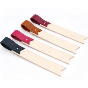 RTS PU Leather <b>Bookmark</b> Promotional Book Page Marker Classic Reusable Reading <b>Gifts</b> for Students - Product Image 2