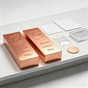 Barra de Cobre de Alta Pureza de 1000g con Patrón Personalizado, Fábrica ODM, Se Aceptan Pedidos de Muestra, Lingote de Cobre Rectangular en Relieve - Product Image 4