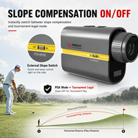 Télémètre laser de golf extérieur OEM ODM avec support magnétique, interrupteur de pente, rechargeable USB-C, haute précision 0-2000m, IP54