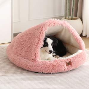 Cama para Perros Cálida y Ecológica de Invierno, Diseño Cuadrado, Patrón Sólido, Cerrada, con Relleno de Espuma Viscoelástica, Lavable a Mano - Product Image 4