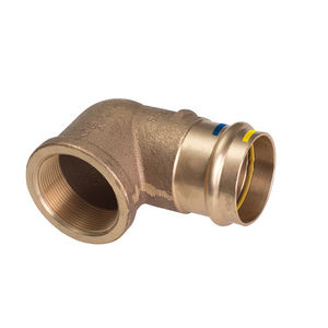 Raccord coudé 90° F/F fileté en bronze pour eau et gaz, 18 x 1/2 pouce, pour tuyau en cuivre - Product Image 1