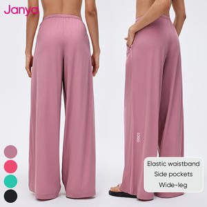 Pantalon de sport Janya léger, respirant, ample et décontracté, coupe droite, jambe large, <span class=keywords><strong>taille</strong></span> <span class=keywords><strong>haute</strong></span> élastique pour femme - Product Image 3