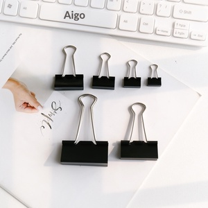 ブラックメタルロングテールクランプファイル小型学生試験用紙仕上げ多機能ダブテールチケット固定ブッククリップ - Product Image 4