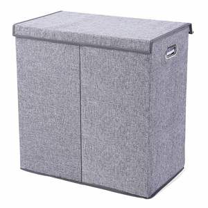 Panier à linge durable à 3 sections pour salle de bain, chambre et maison avec cadre en aluminium - Product Image 1