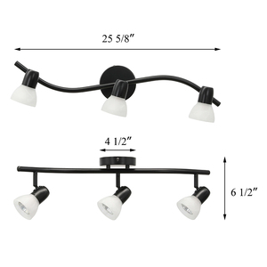 ไฟติดรางแบบยืดหยุ่น Gu10 3 หัว สีดำ ทำจากเหล็ก ไฟราง LED สำหรับติดตั้งบนเพดาน เหมาะสำหรับร้านค้า - Product Image 6