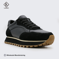 Fabricants de chaussures à marque privée LANCI, baskets de luxe en cuir véritable, baskets de créateur pour hommes