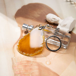 سلسلة مفاتيح من العقيق الملون بسعر الجملة من المصنع سلسلة مفاتيح من الكريستال الطبيعي الخام من الأحجار الكريمة - Product Image 5