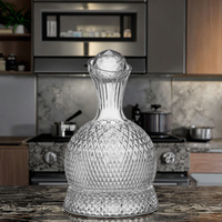 Carafe à vin en cristal de luxe léger pour un usage domestique, carafe à vin rotative sans basculement, verre à vin rouge