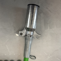 Ensemble de prises de remorque 24V 7 broches norme USA SAE J560 avec câble à ressort 15 pieds, cordon de remorque enroulé ABS 7 conducteurs, câble de camion vert