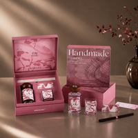 Ensemble d'emballages cosmétiques de luxe personnalisés, petit, moyen, grand, boîte à parfum à couvercle rabattable