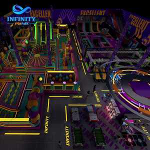 Parc gonflable intérieur de nouvelle génération personnalisable avec aire de jeux, trampoline, château gonflable et parcours ninja pour centre de divertissement - Product Image 6