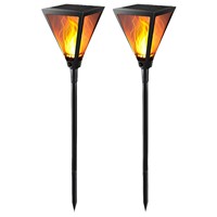 Lampes solaires de jardin à effet de flamme vacillante, 94 LED, détecteur de mouvement, étanches IP44, style européen, pour pelouse extérieure et cour.