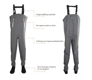Wader de pêche respirant léger et imperméable pour hommes Wader isotherme de haute qualité pour adultes - Product Image 4